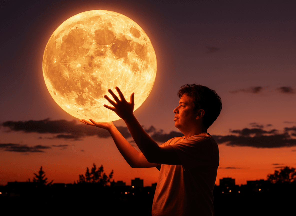 Holding the Moon Portrait