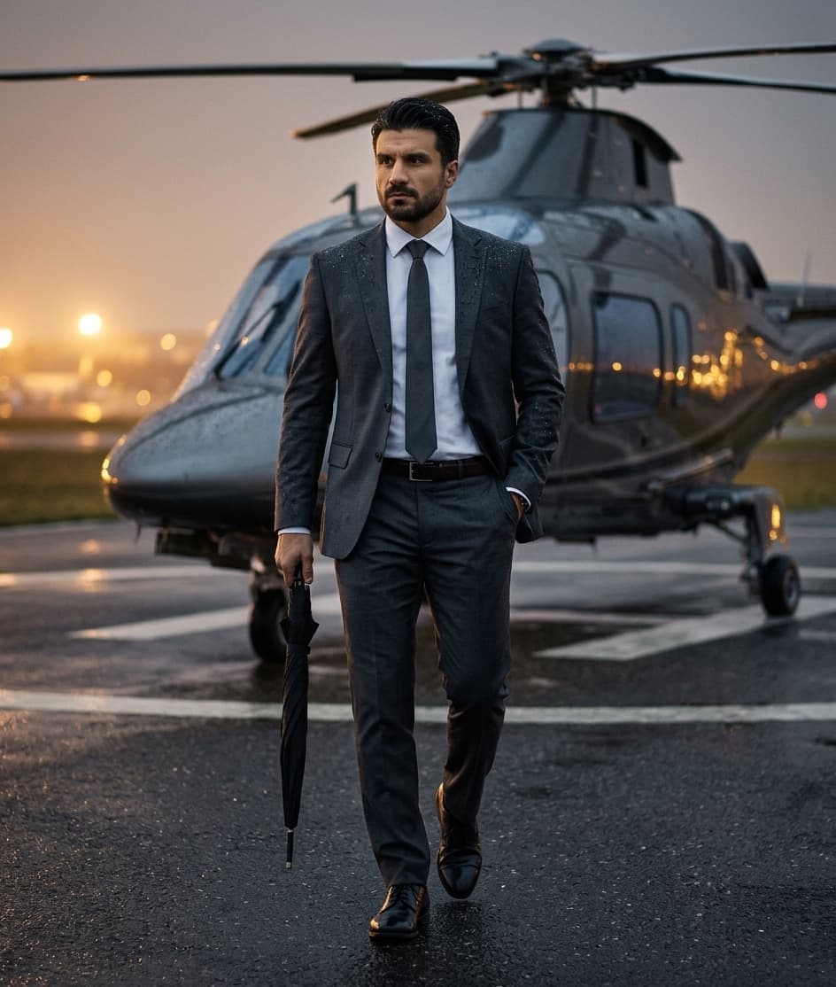 Cinematic Helicopter AI Portrait