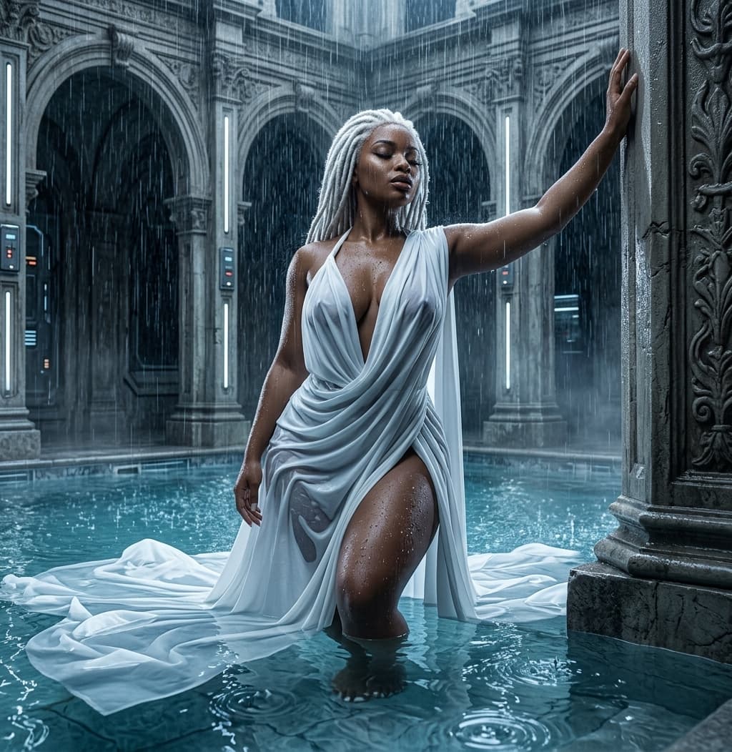 futuristic femme fatale