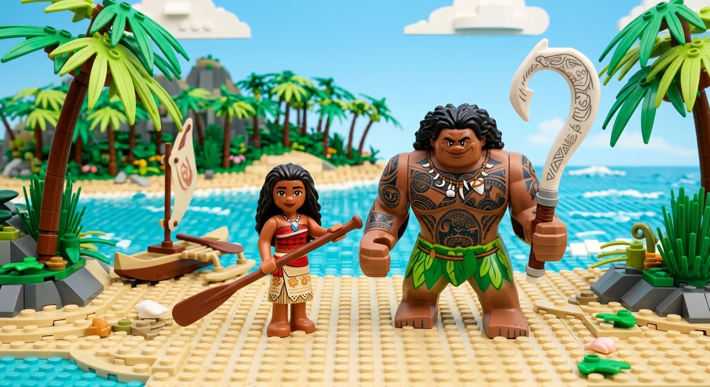 Lego Moana and Maui