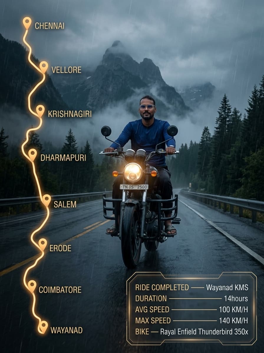 Bike Trip Stats Poster