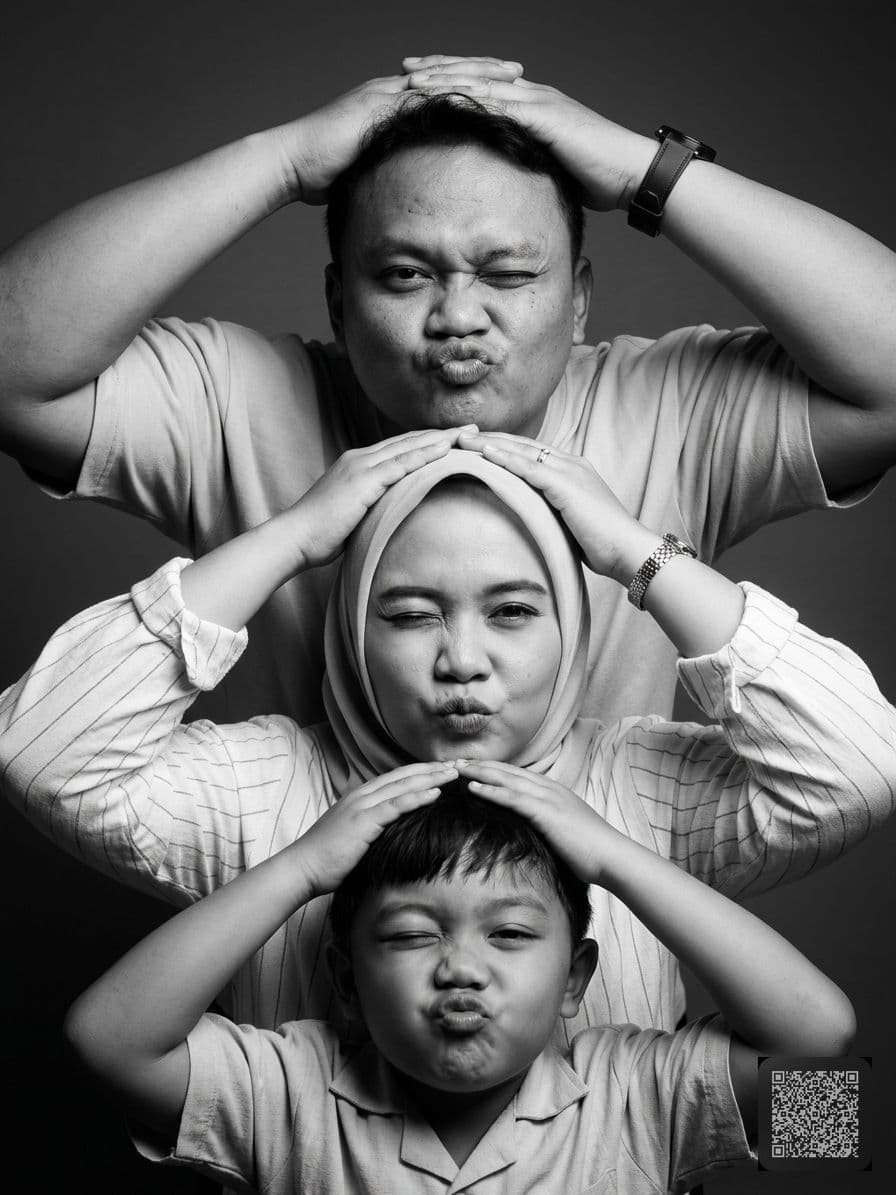 Stacked Heads Portrait