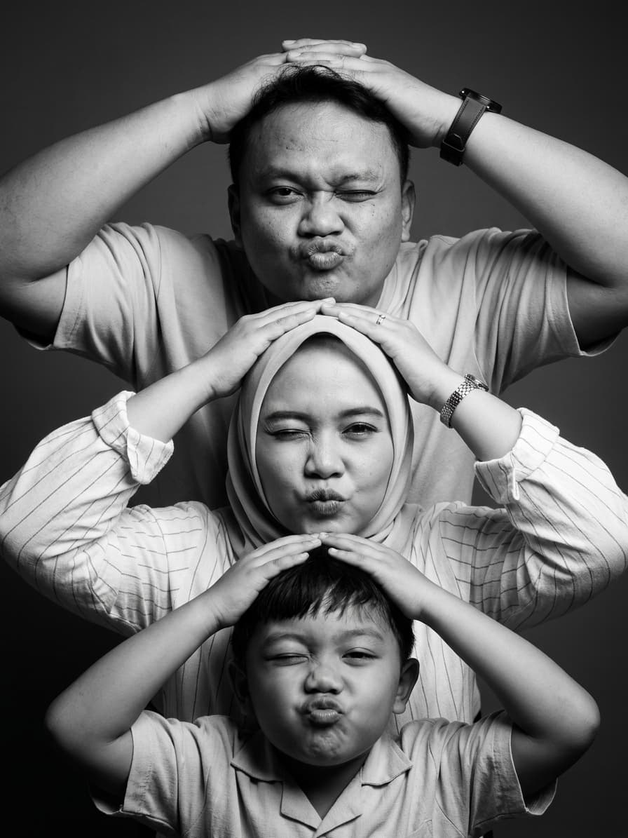Stacked Heads Portrait