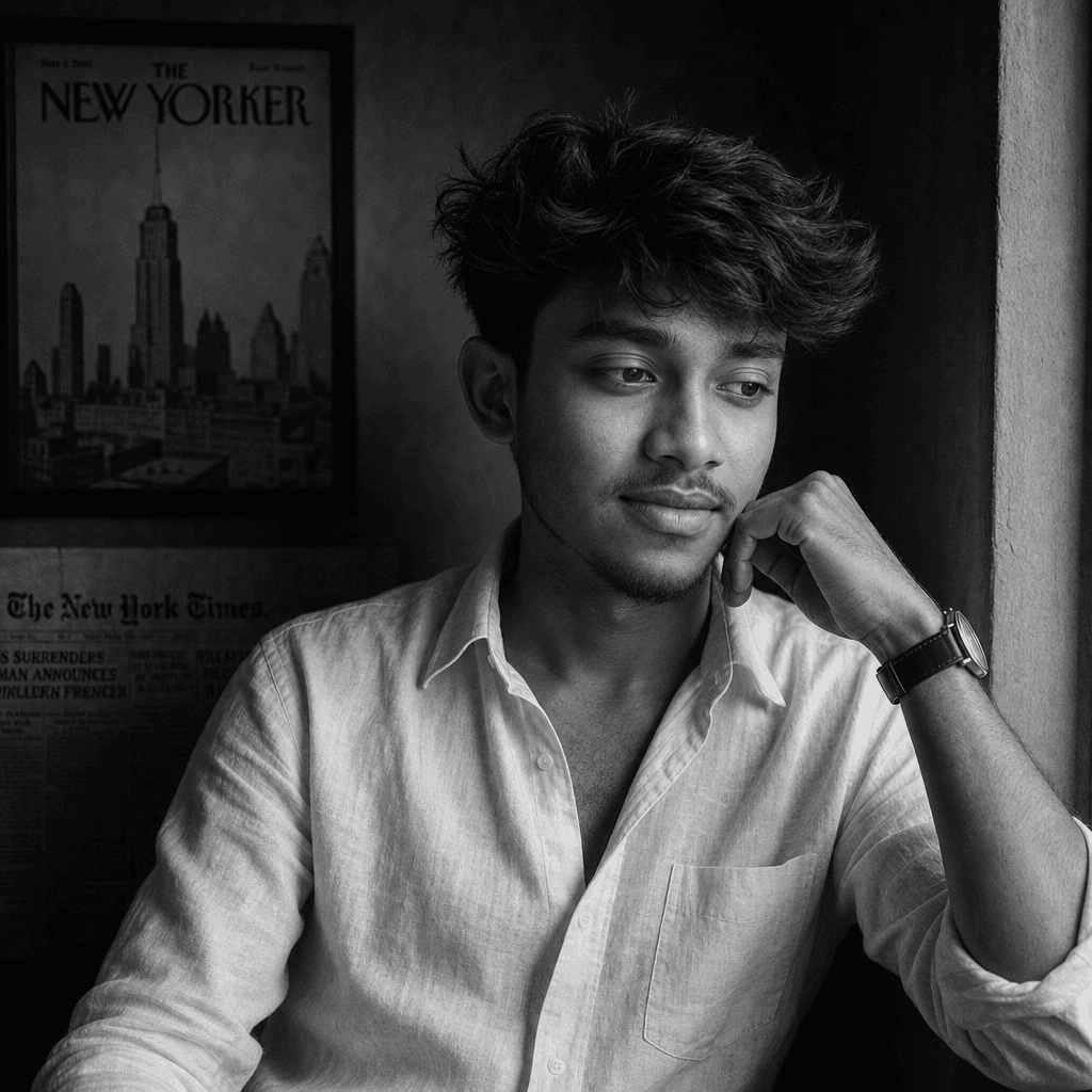 Cinematic Black & White Editorial Portrait (GPT)
