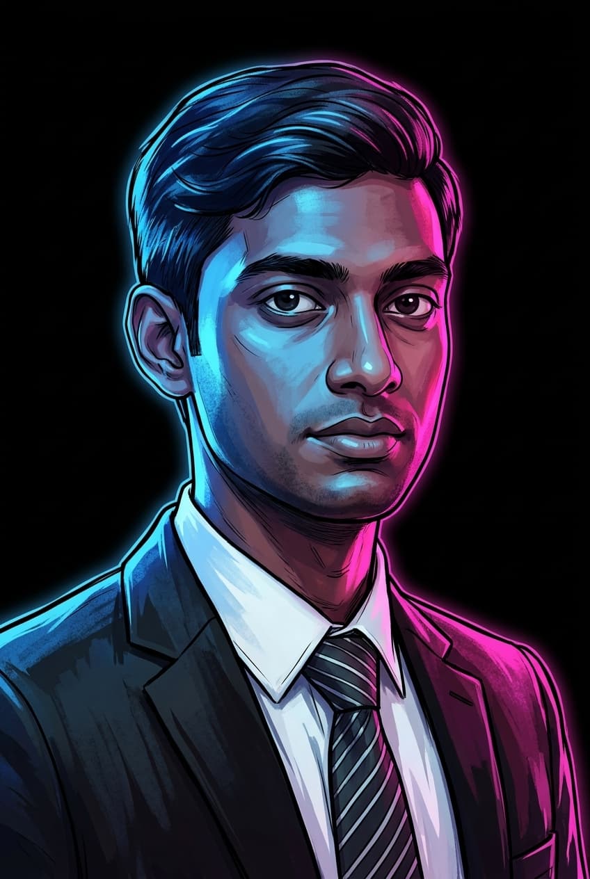 Neon Duotone Portrait