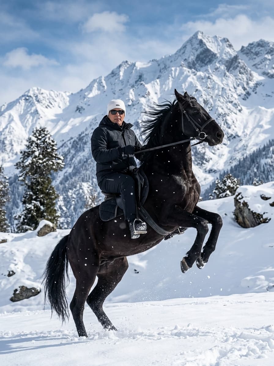 Majestic Black Horse Portrait