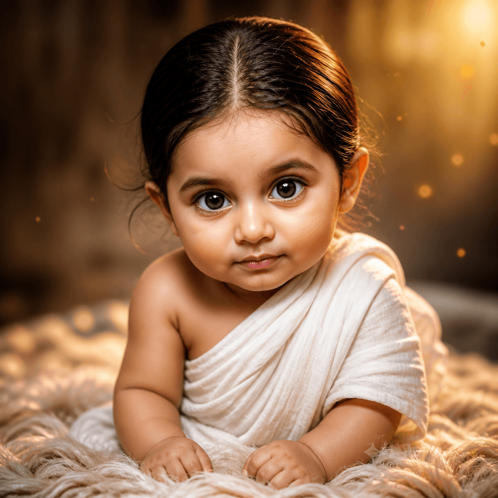 Hyperrealistic Caricature Baby