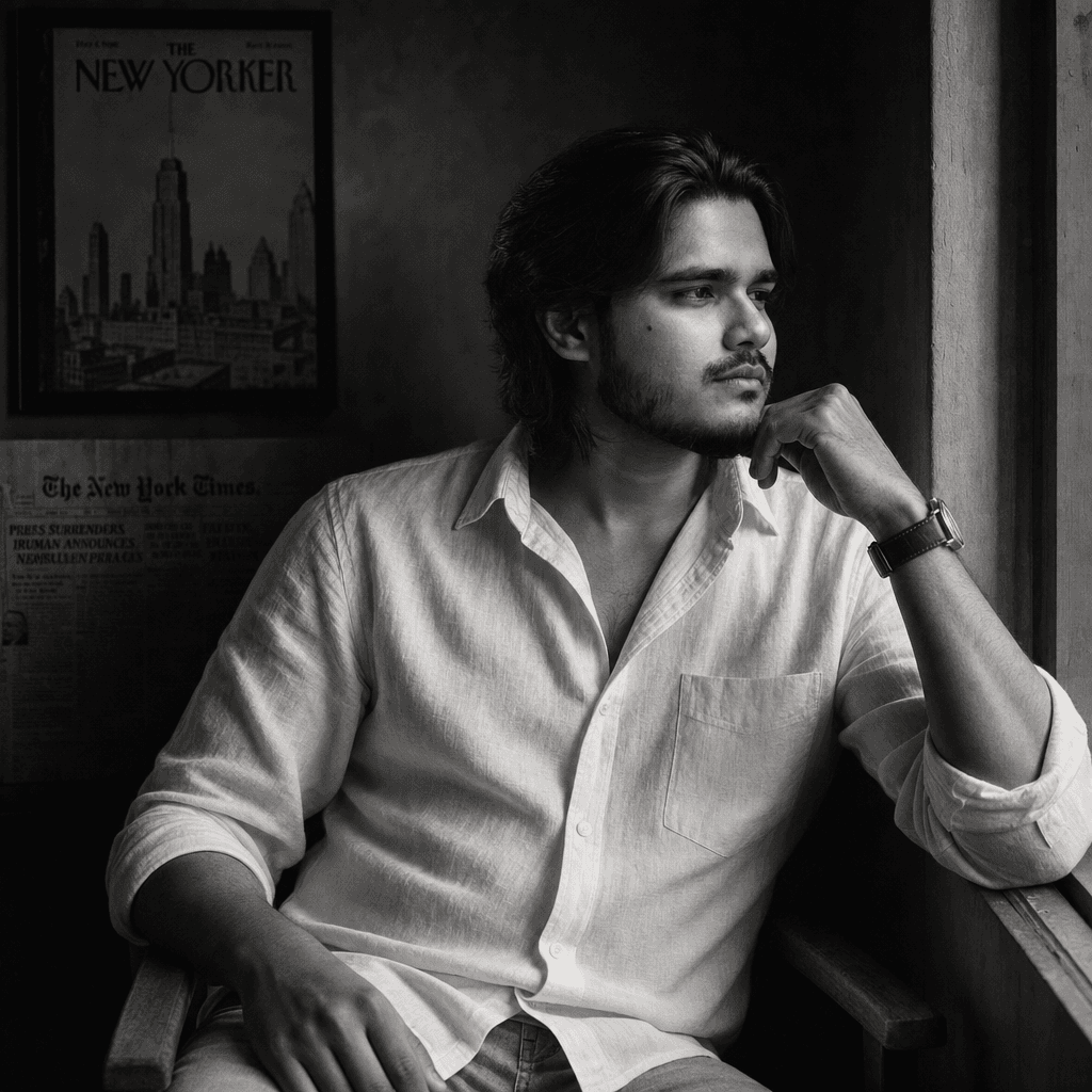 Cinematic Black & White Editorial Portrait (GPT)