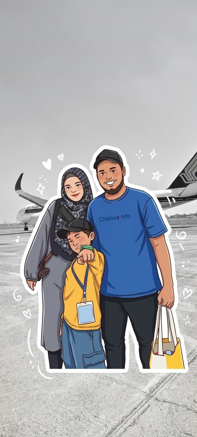 2D Cartoon Sticker Portrait