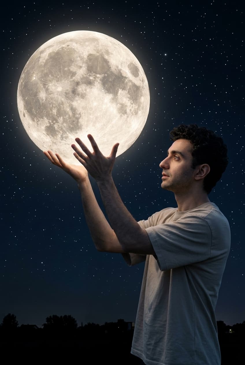 Holding the Moon Portrait