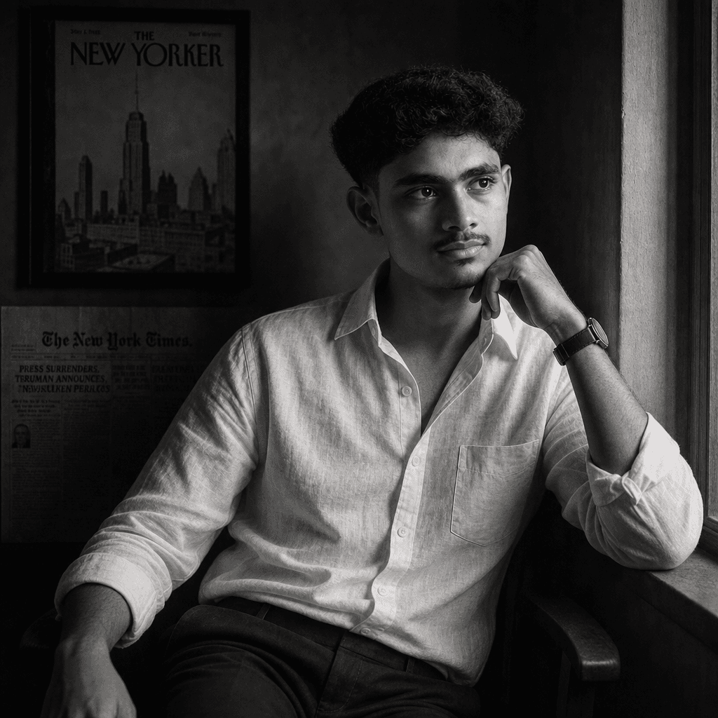 Cinematic Black & White Editorial Portrait (GPT)