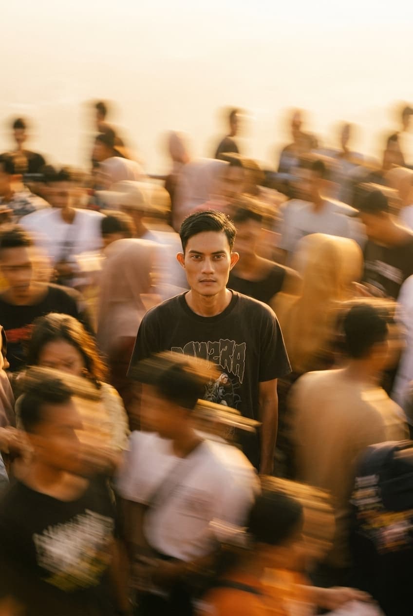 Cinematic Motion Blur Street Portrait