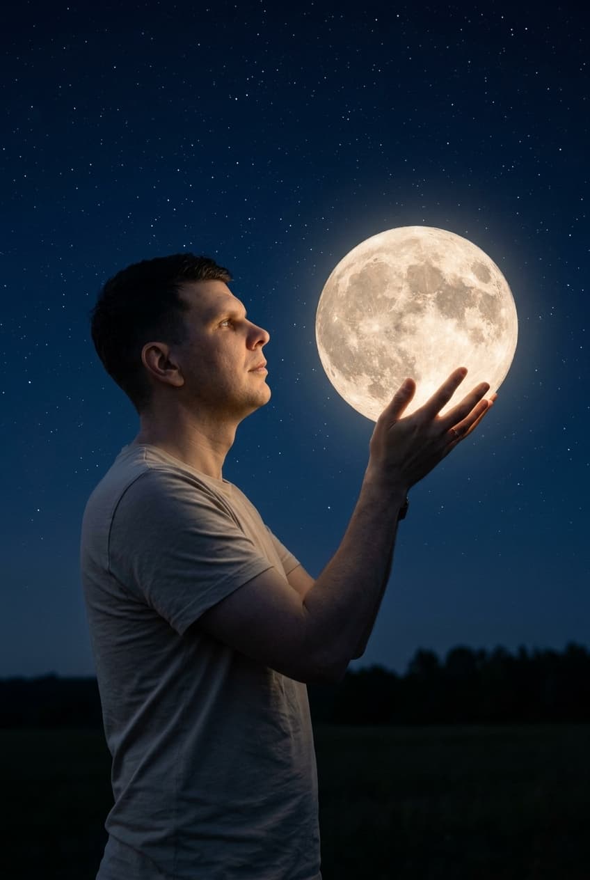 Holding the Moon Portrait