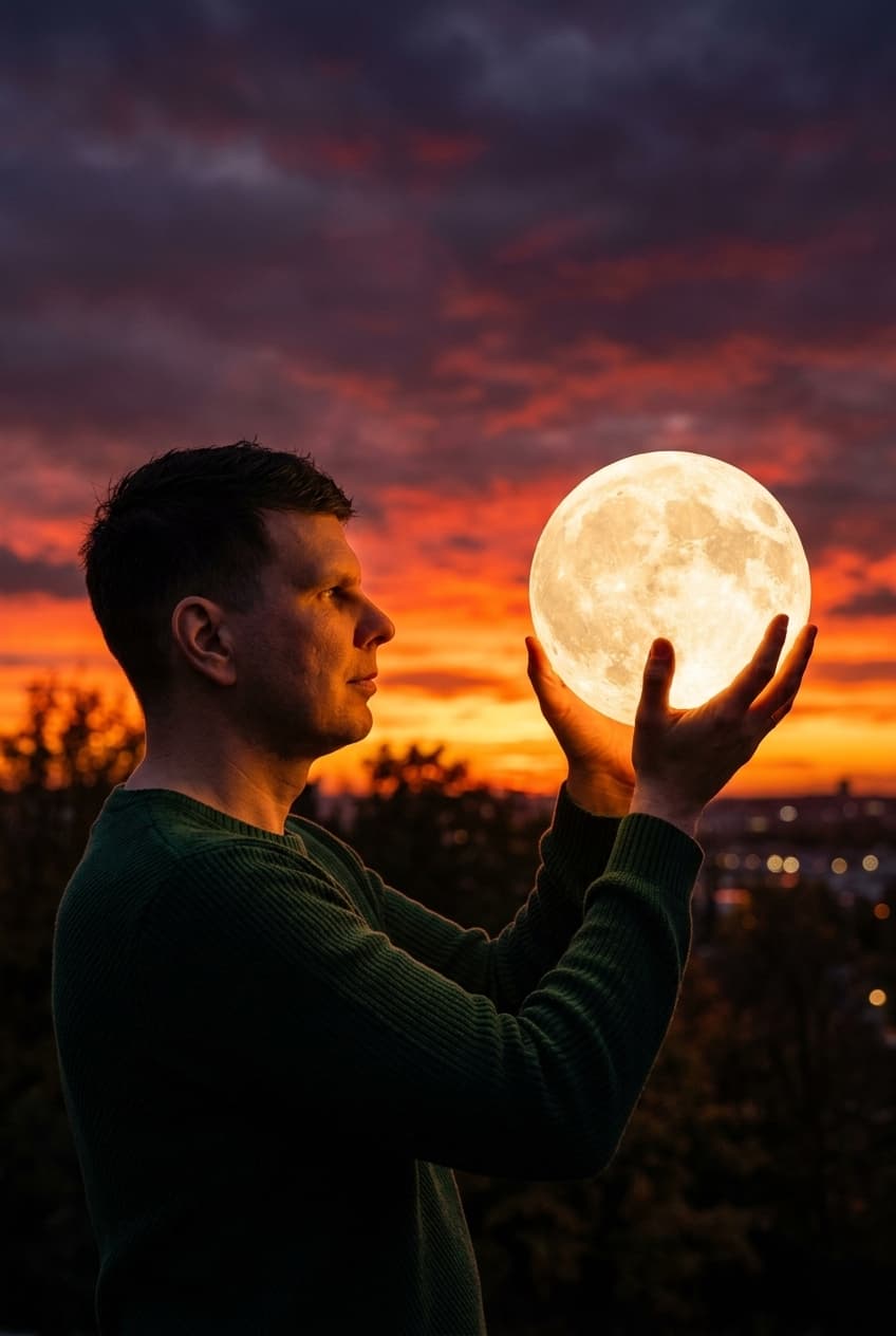 Holding the Moon Portrait