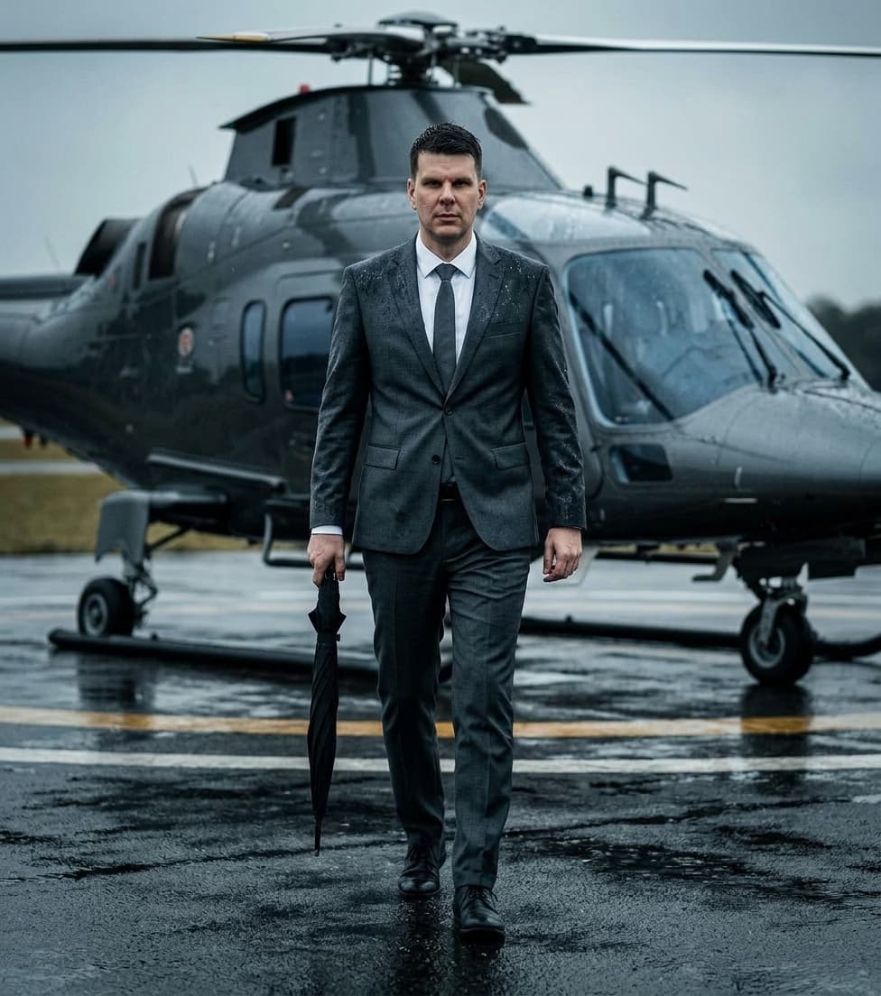 Cinematic Helicopter AI Portrait