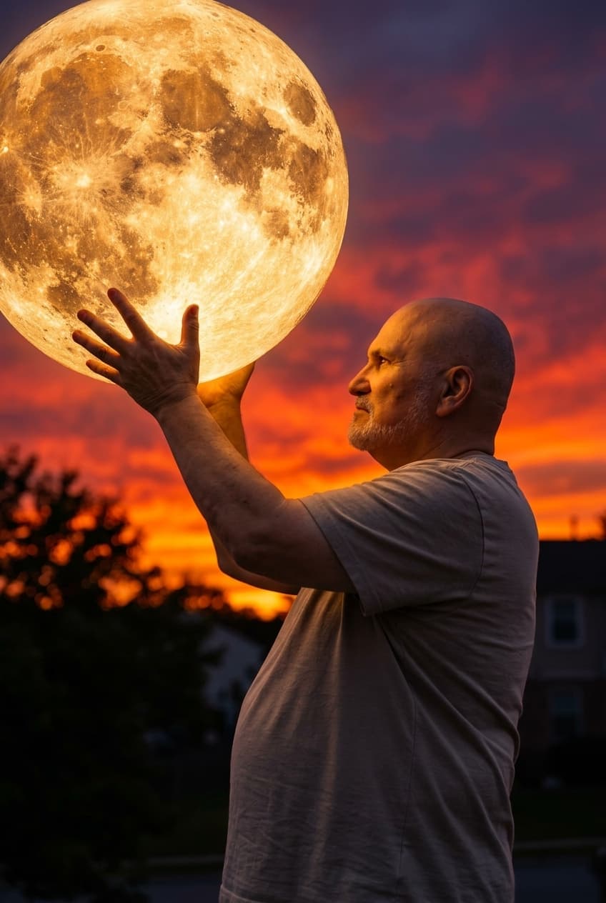 Holding the Moon Portrait
