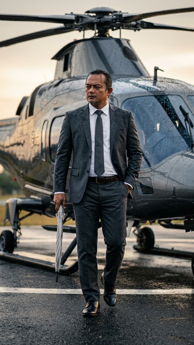 Cinematic Helicopter AI Portrait