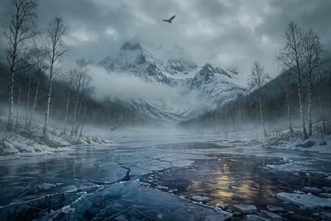 Foggy Forest Cinematic Photo