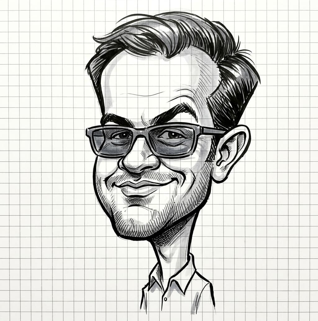 Ink Caricature Portrait