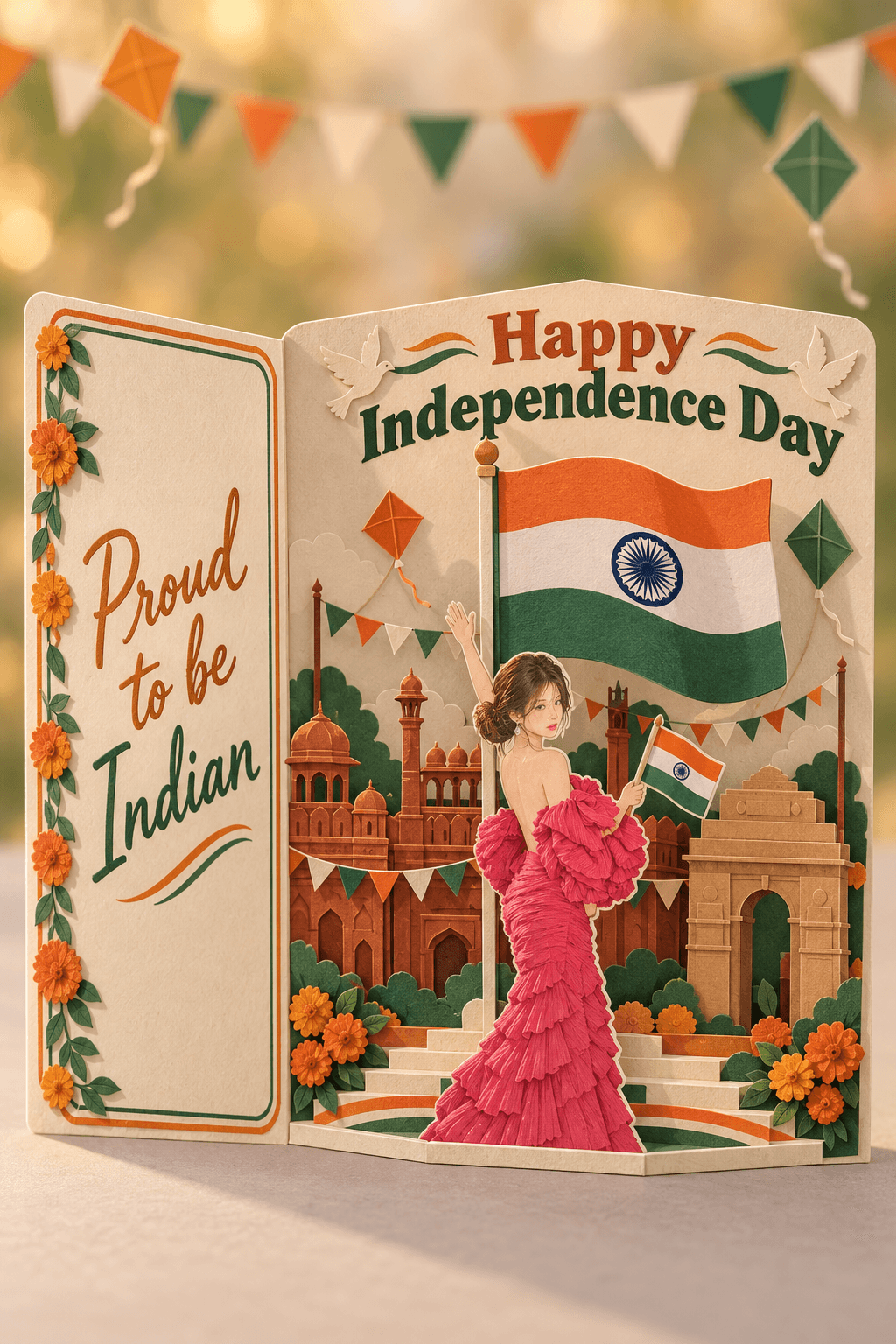 Happy Independence Day Pop-Up Card