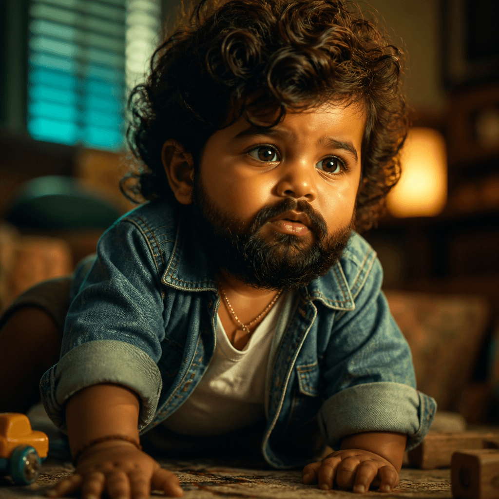 Hyperrealistic Caricature Baby (Remix)