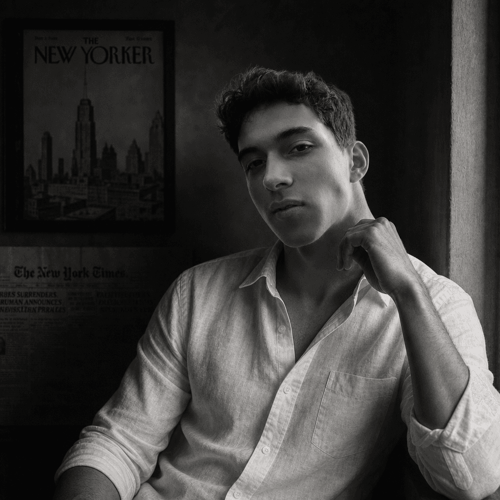 Cinematic Black & White Editorial Portrait (GPT)
