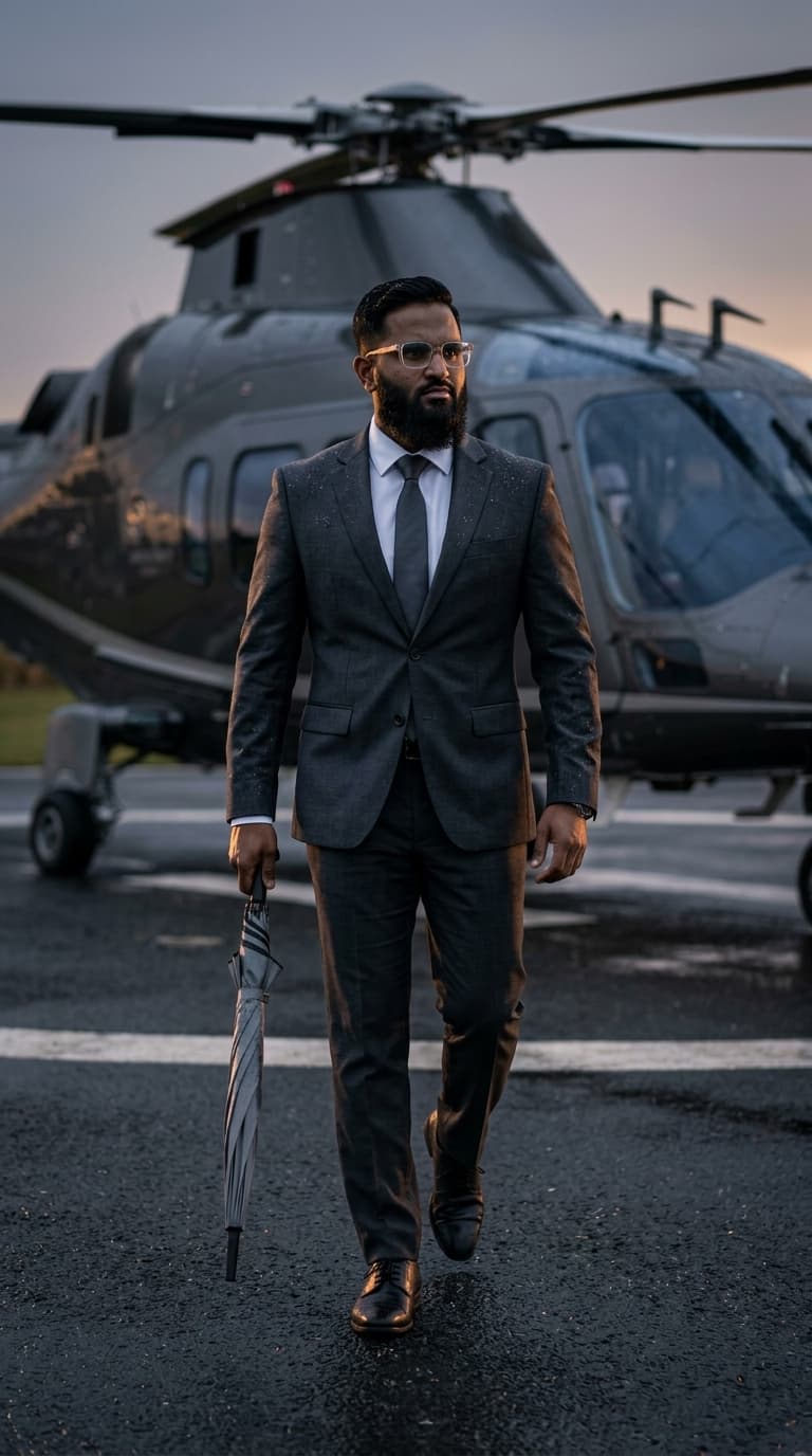 Cinematic Helicopter AI Portrait