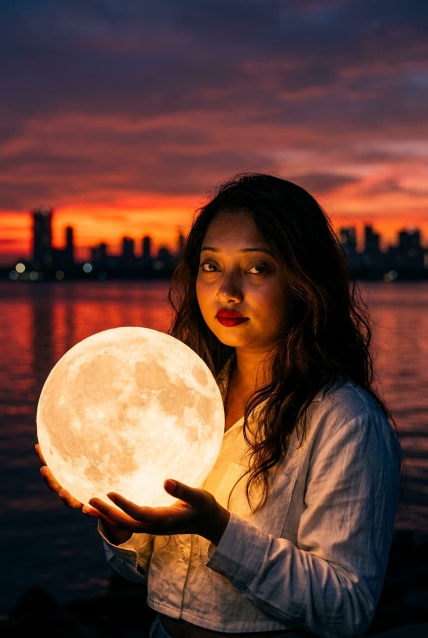 Holding the Moon Portrait