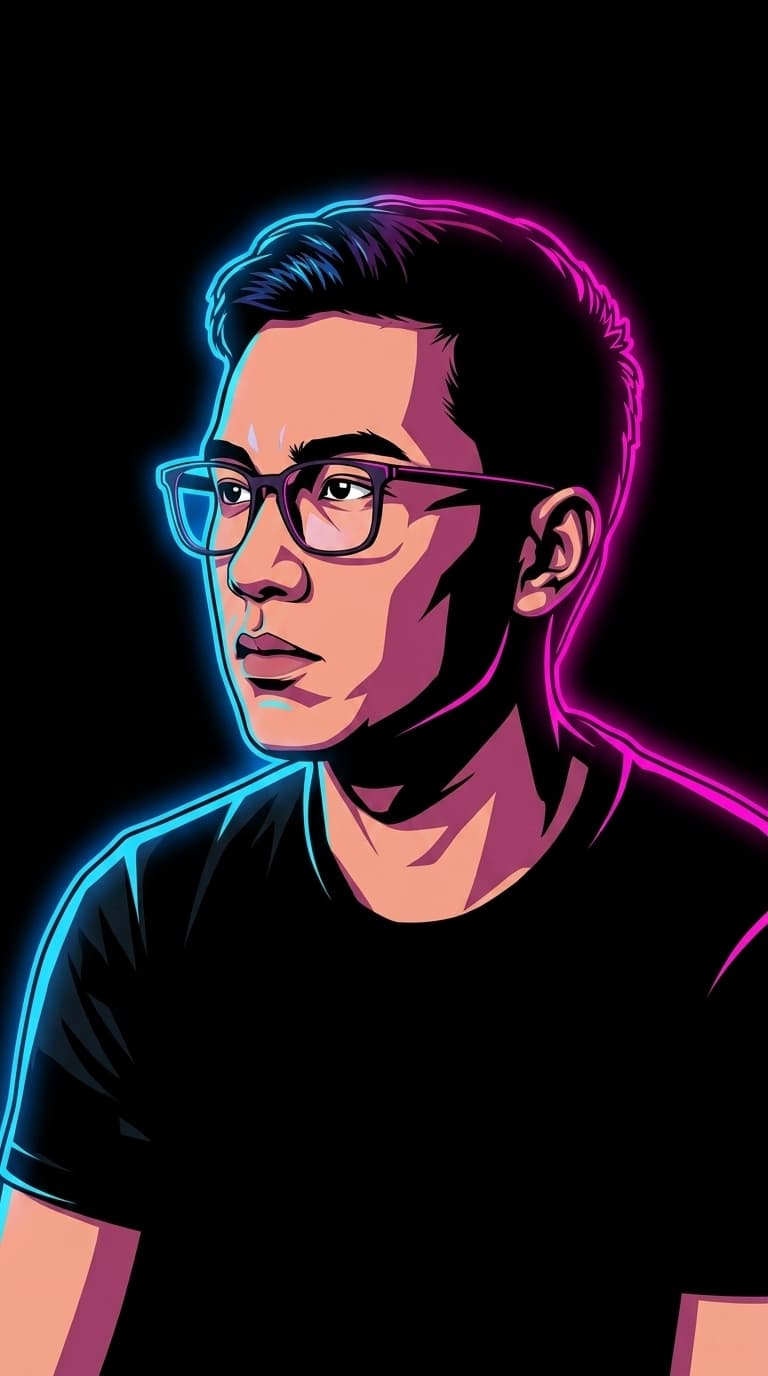 Neon Duotone Portrait