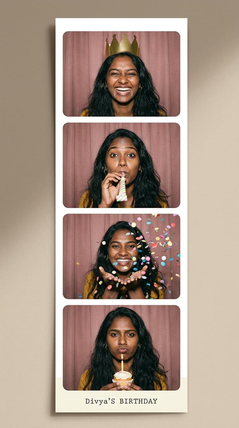 Birthday Photo Booth Strip