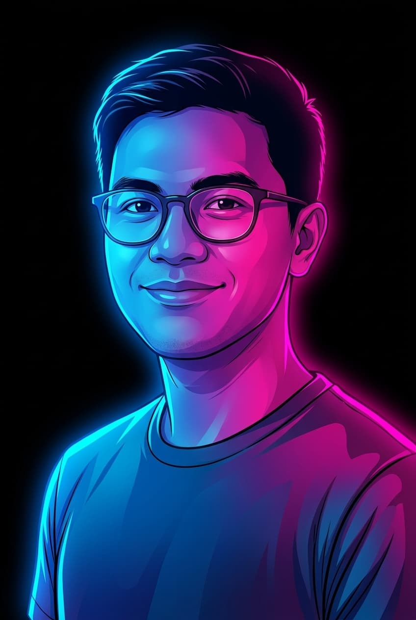 Neon Duotone Portrait