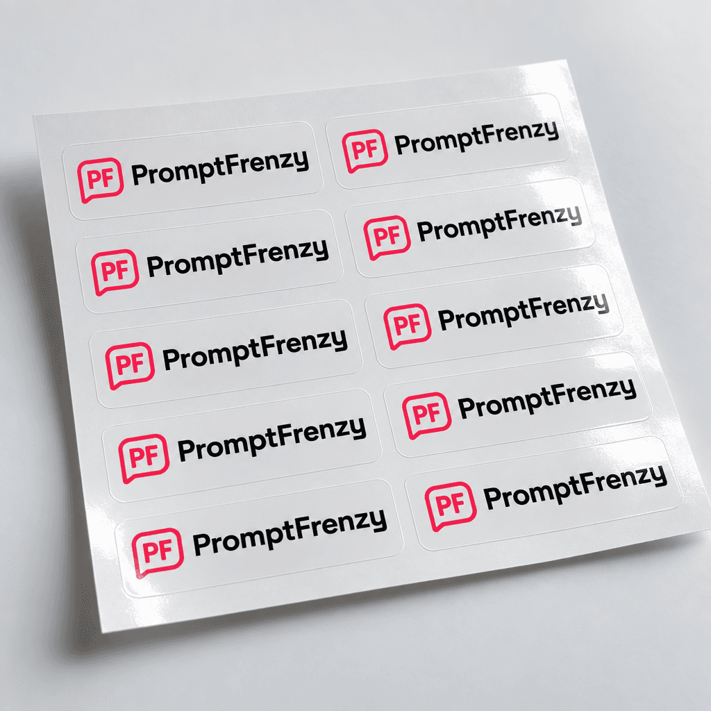 Logo Sticker Sheet Mockup