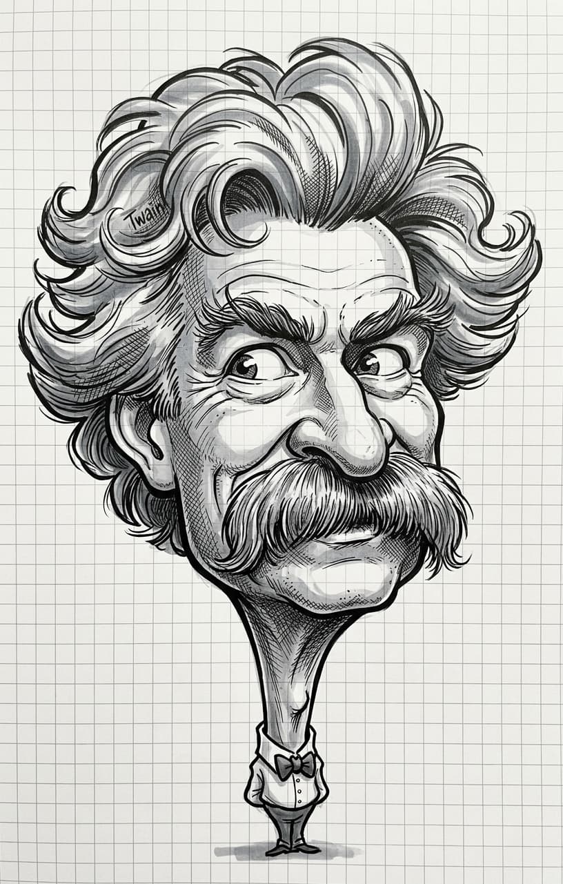Ink Caricature Portrait
