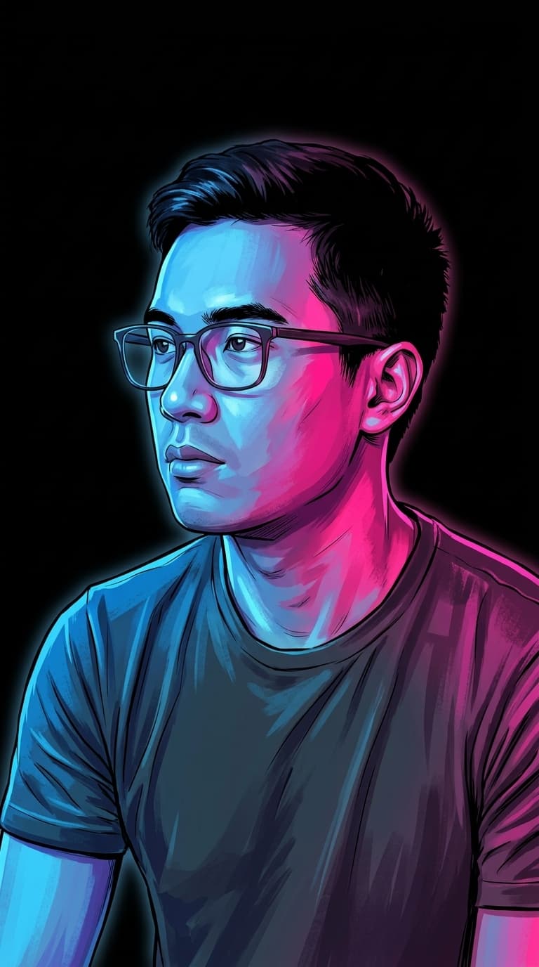 Neon Duotone Portrait