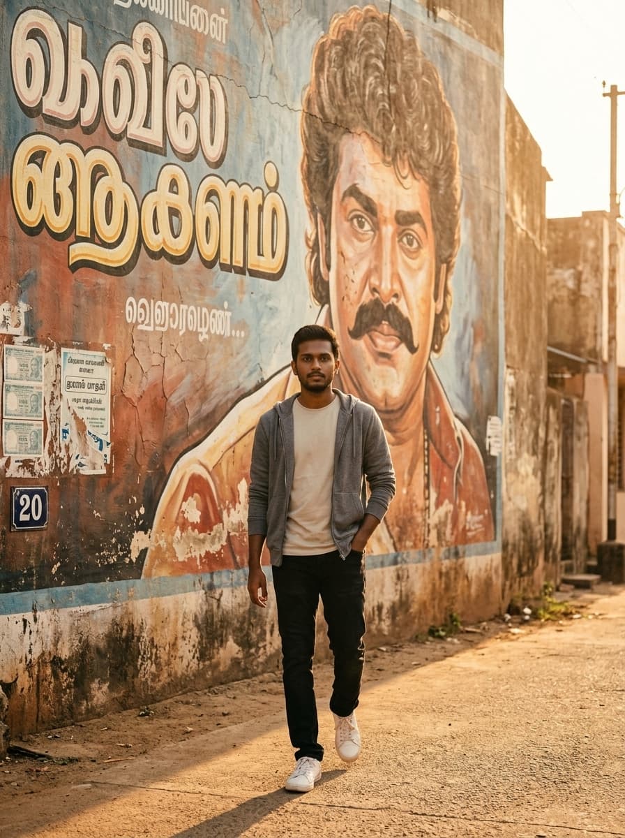 South Indian Film Poster Wall Portrait