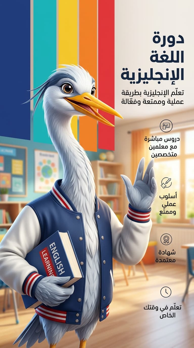 English Course Mascot Poster