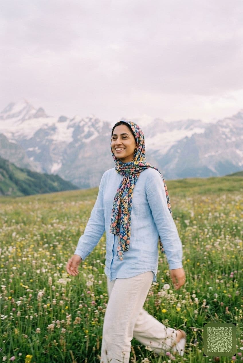 Dreamy Meadow Film Portrait