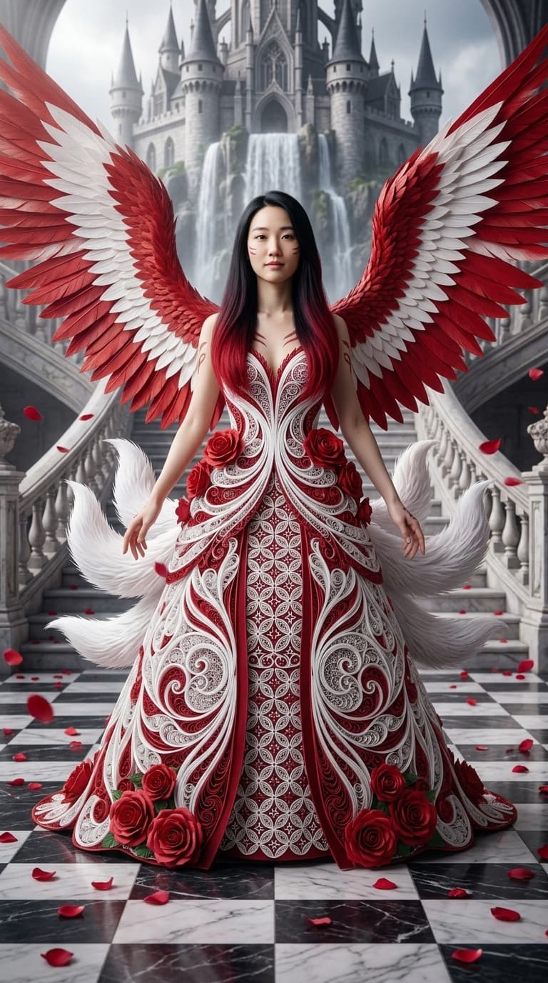 Fractal Kitsune Fantasy Gown