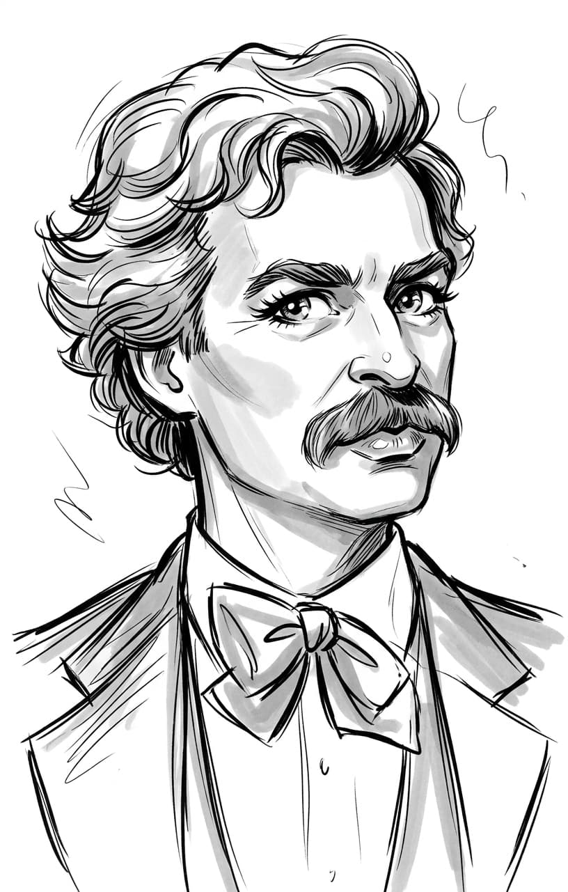 Ink Caricature Portrait