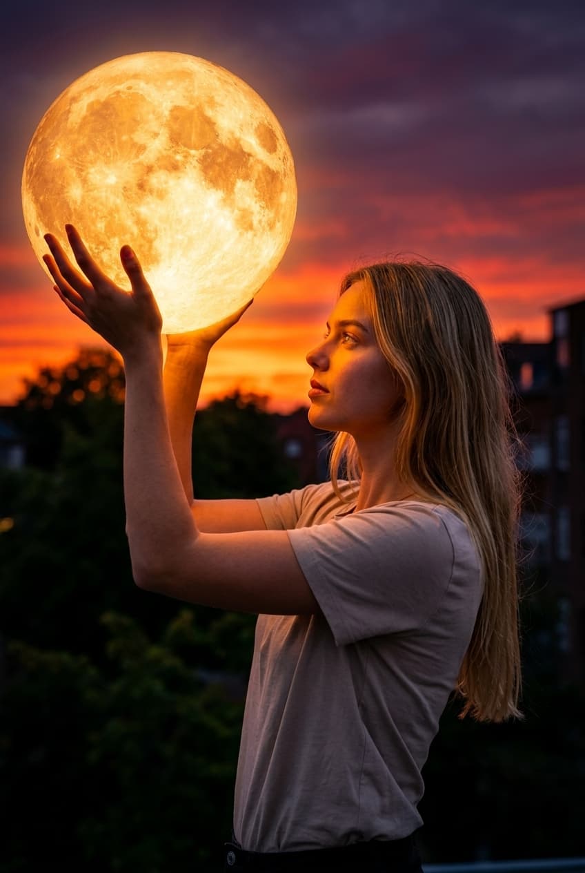 Holding the Moon Portrait