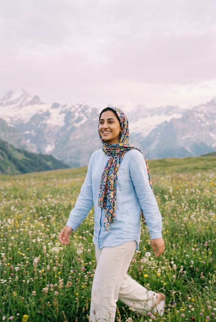 Dreamy Meadow Film Portrait