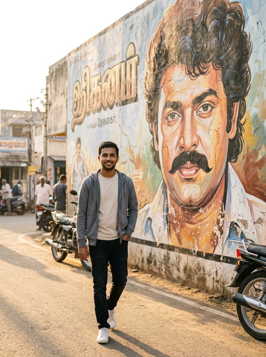 South Indian Film Poster Wall Portrait