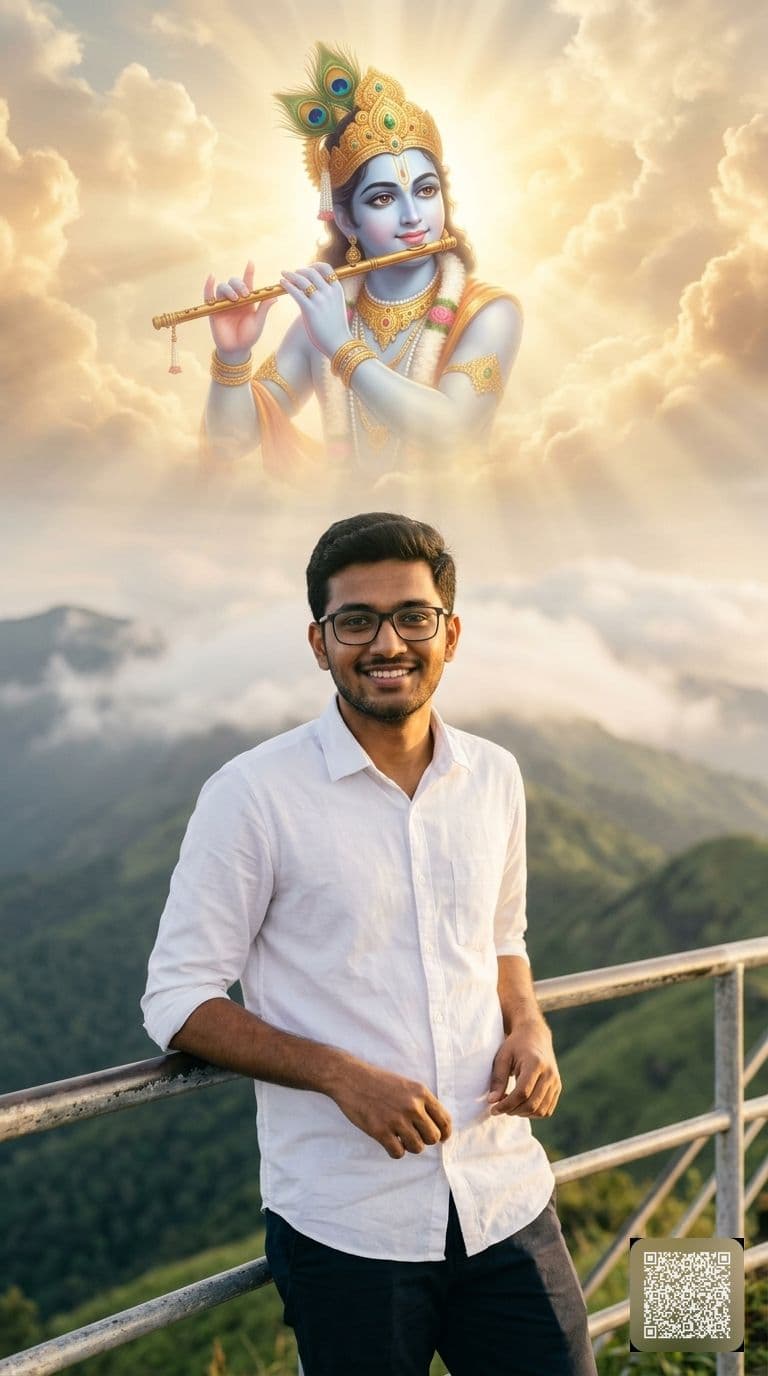 Divine Blessing Mountain Portrait