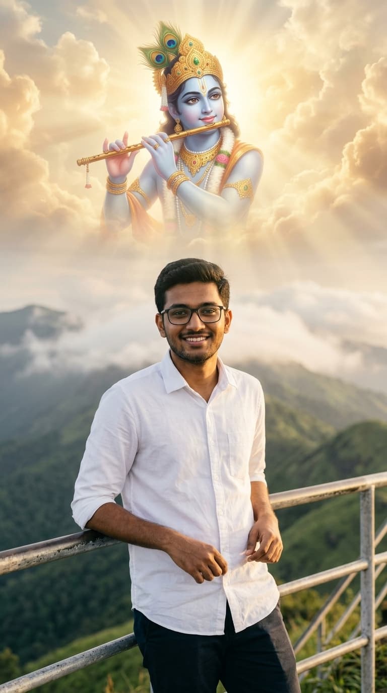 Divine Blessing Mountain Portrait
