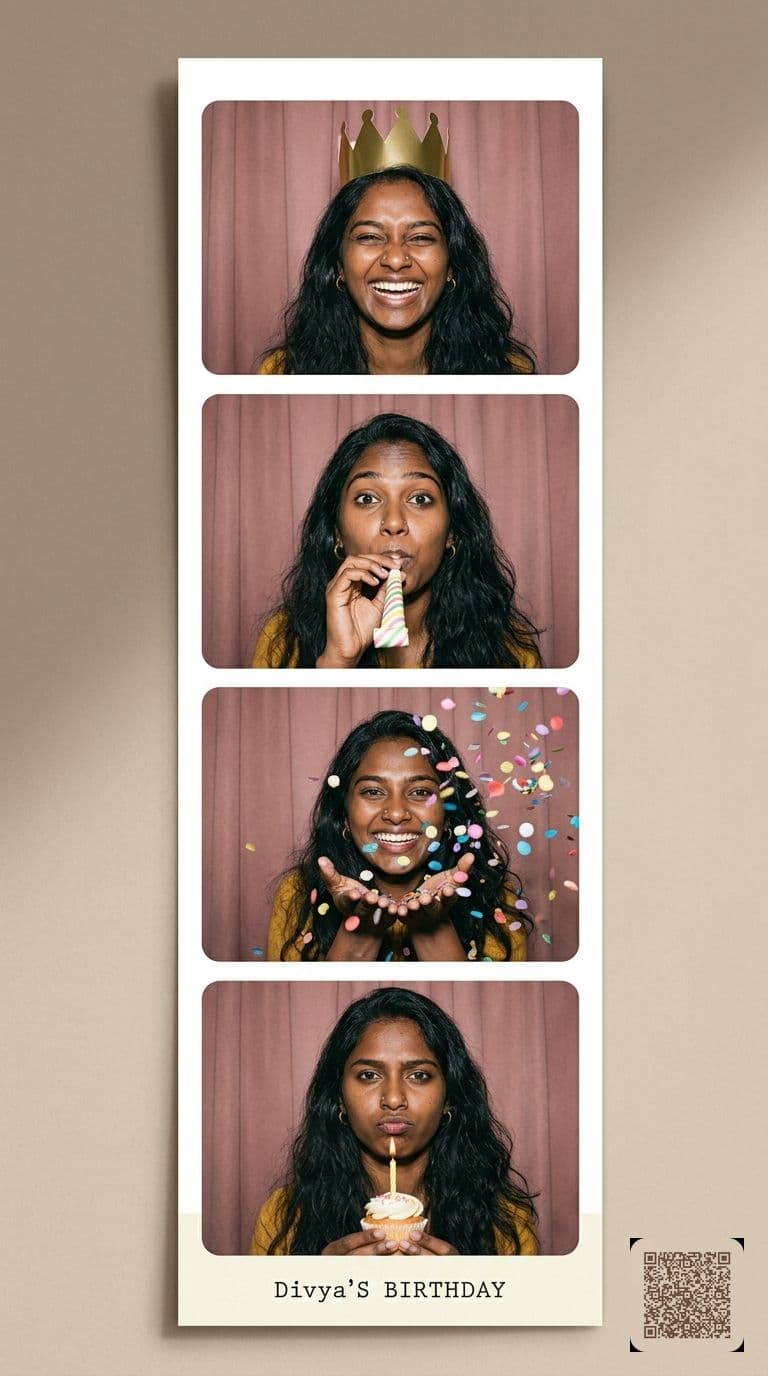 Birthday Photo Booth Strip