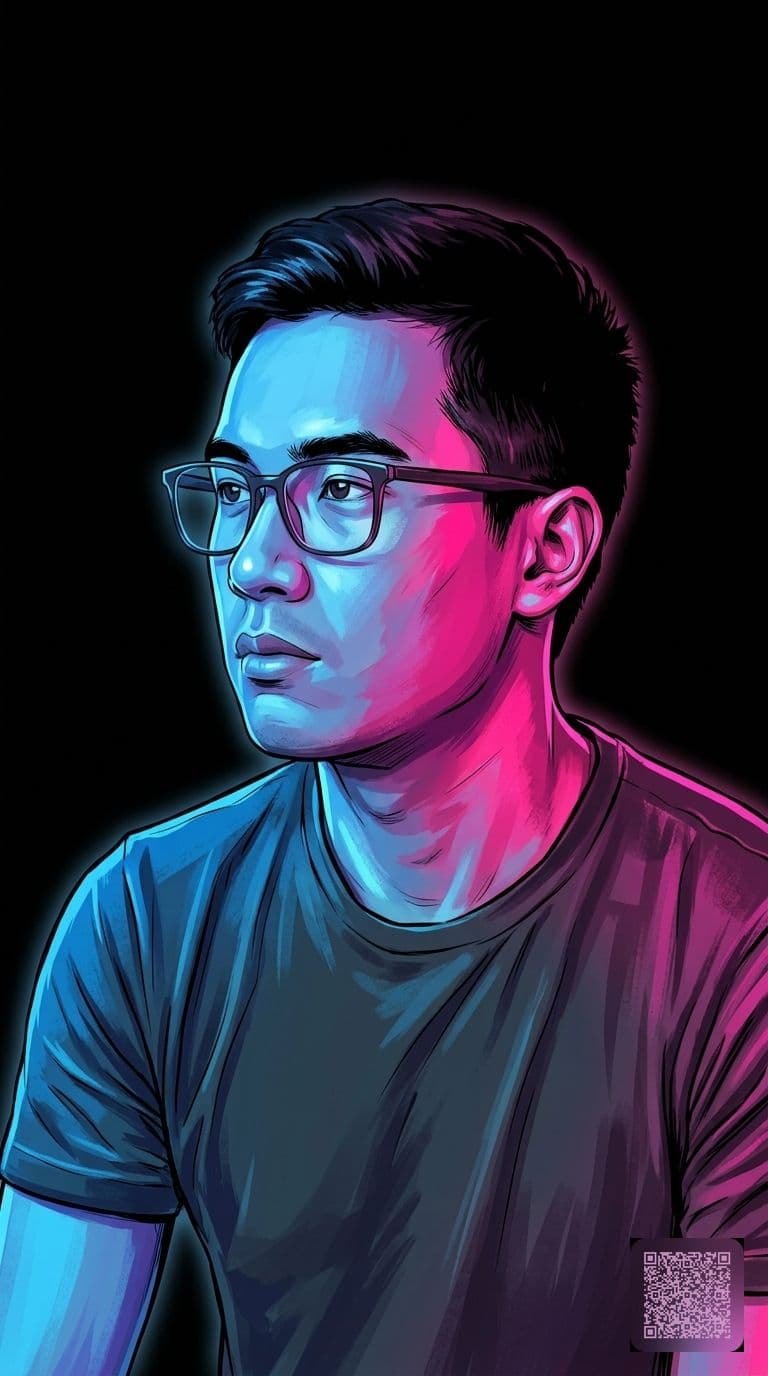 Neon Duotone Portrait
