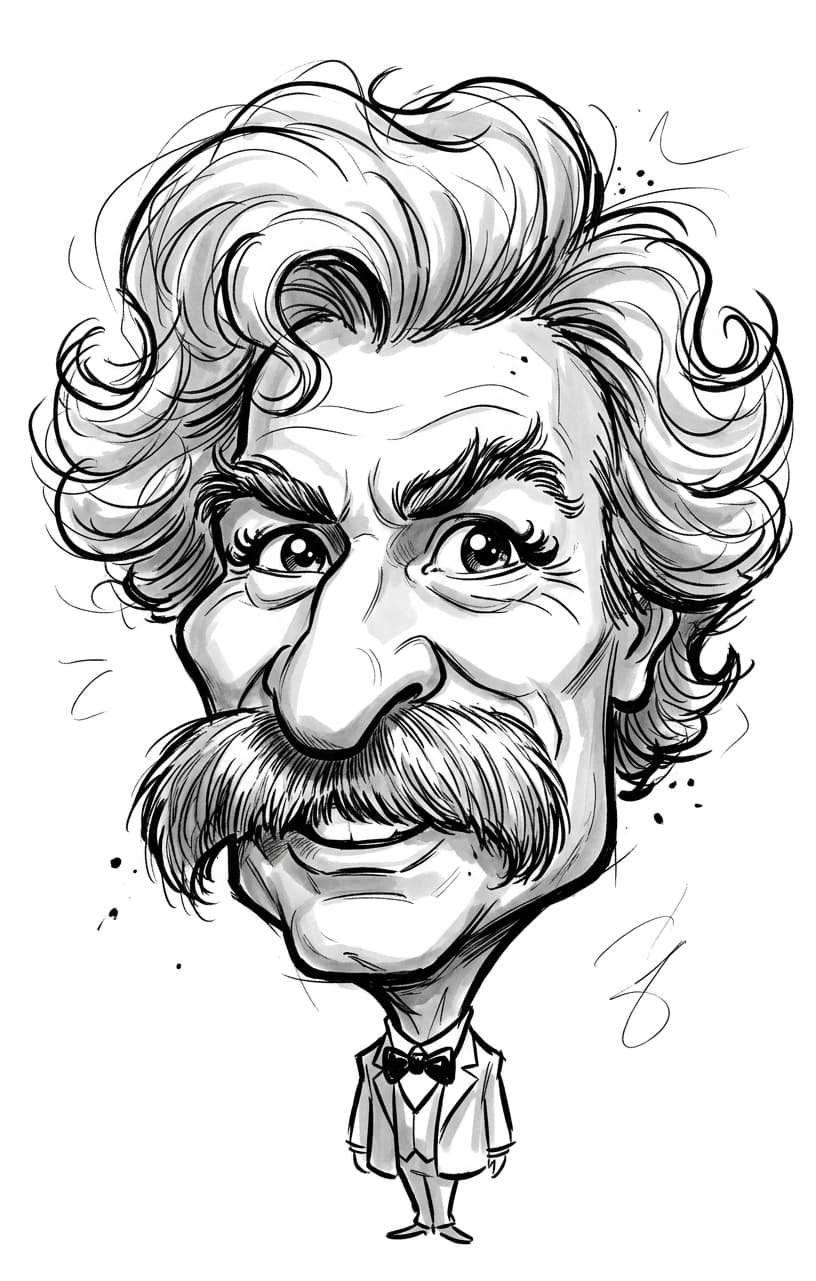 Ink Caricature Portrait