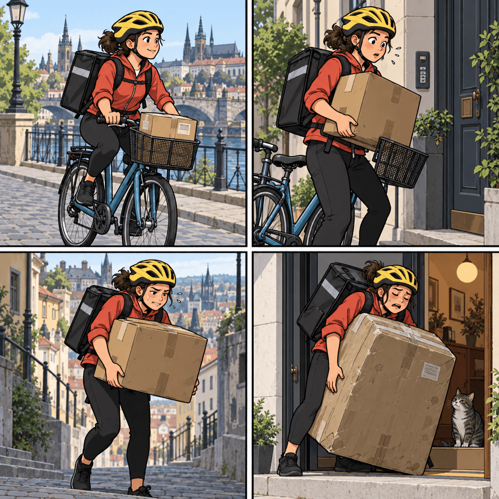 Same Character, Four Panels