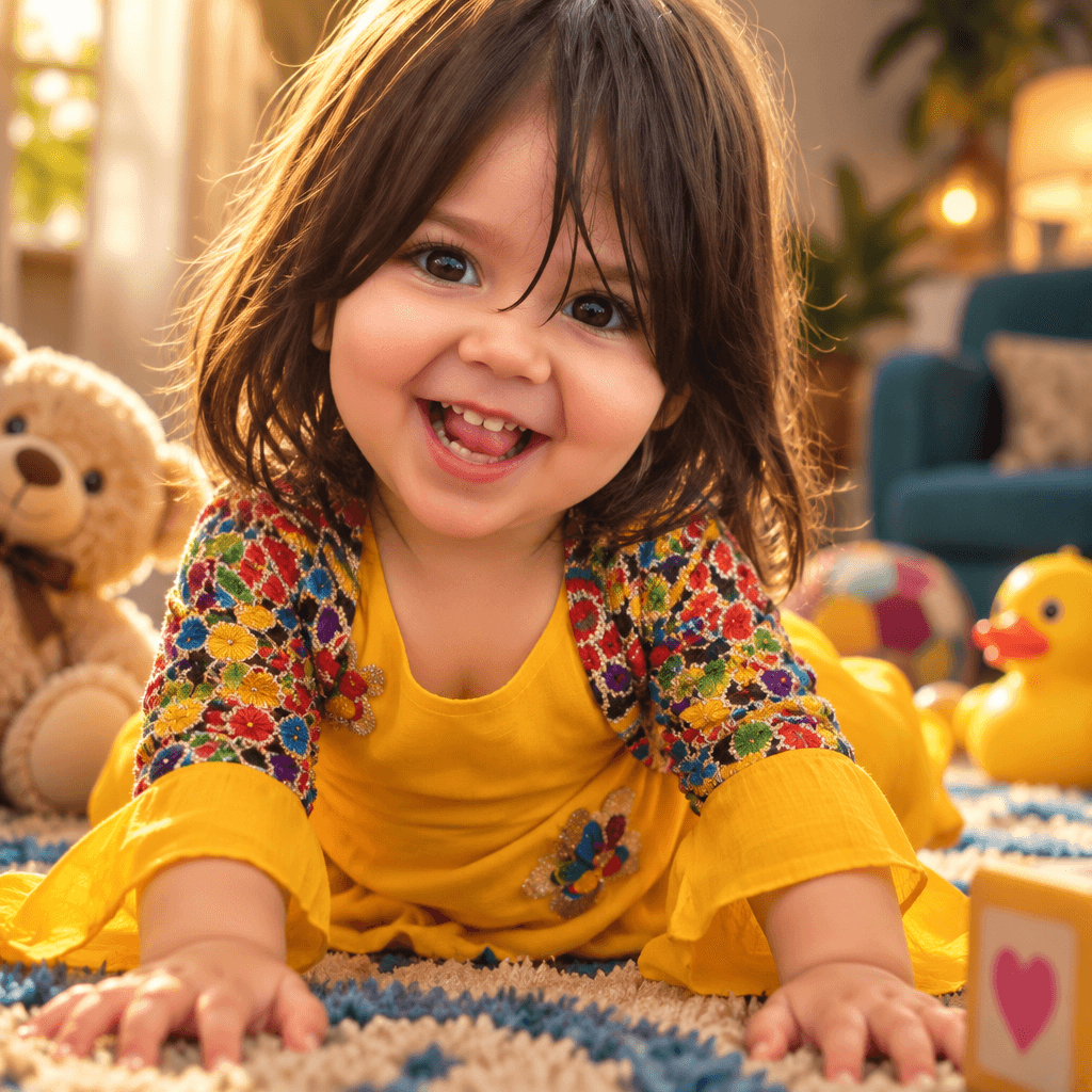 Hyperrealistic Caricature Baby