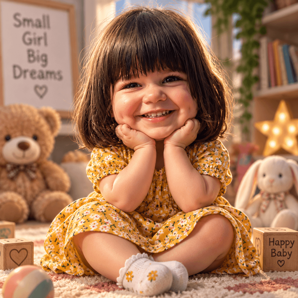 Hyperrealistic Caricature Baby
